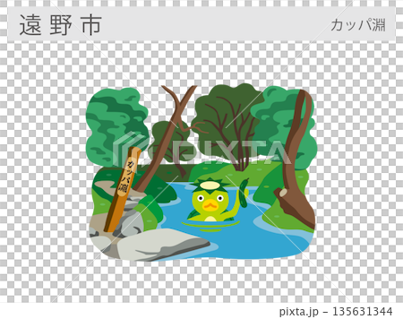 岩手縣遠野市旅遊景點圖解：河童淵（河童傳說） 135631344