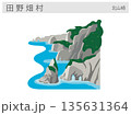 岩手県田野畑村の観光名所イラスト：北山崎（断崖絶壁の景勝地） 135631364