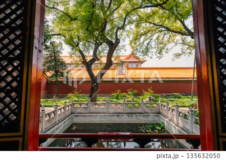 Beijing,China. - may 2 2025 Palaces, pagodas inside the territory of the Forbidden City Museum  135632050