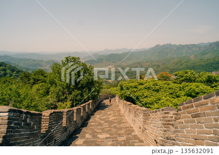 The Great Wall at Mutianyu near Beijing, China The Great Wall at Mutianyu near Beijing, China 135632091