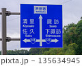 長野県の中山道ドライブコース 国道142号の道路案内看板（芦田宿・清里・諏訪・佐久） 135634945