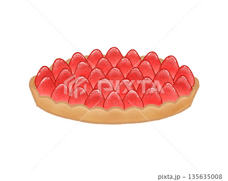 イチゴタルトの手描きイラスト　ホール 135635008