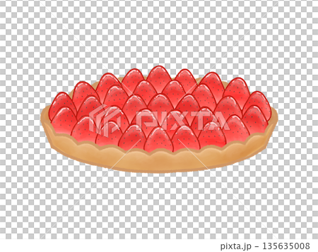 イチゴタルトの手描きイラスト　ホール 135635008