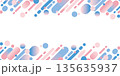 カラフルなストライプドットのオビ背景D カラフルなストライプドットのオビ背景D 135635937