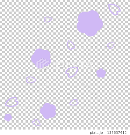 Light purple simple flowers and petals 135637412