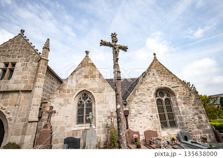 Parish close church of Loguivy, finistere, brittany, france 135638000