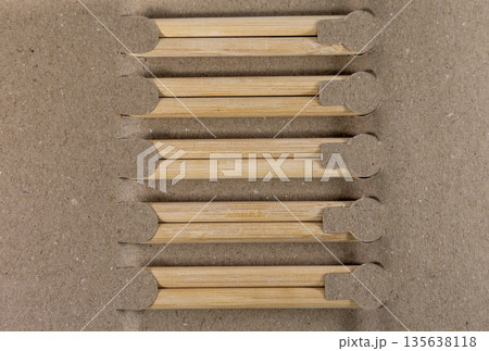 Eco Packaging with Wooden Sticks for Sustainable Craft and Product Design Eco Packaging with Wooden Sticks for Sustainable Craft and Product Design 135638118