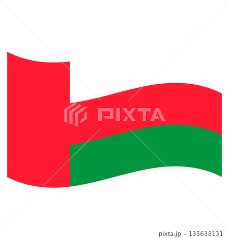 Oman National Flag Icon with Emblem for Cultural and Design Themes 135638131