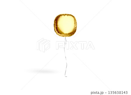 Blank gold balloon square corners mockup, png, transparent background, 3d rendering. Empty inflatable rounded helium baloon mock up, cut out. Clear decor present bubble for anniversary template. Blank gold balloon square corners mockup, png, transparent background, 3d rendering. Empty inflatable rounded helium baloon mock up, cut out. Clear decor present bubble for anniversary template. 135638143
