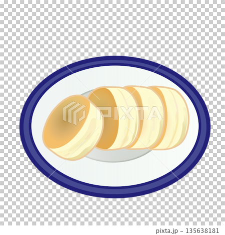 Illustration of taiyaki on a plate Illustration of taiyaki on a plate 135638181