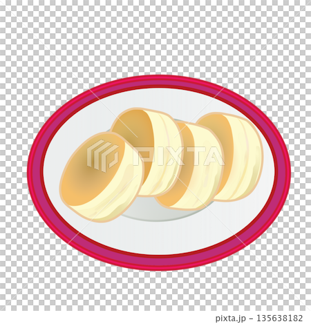 皿に乗った回転焼きのイラスト 135638182