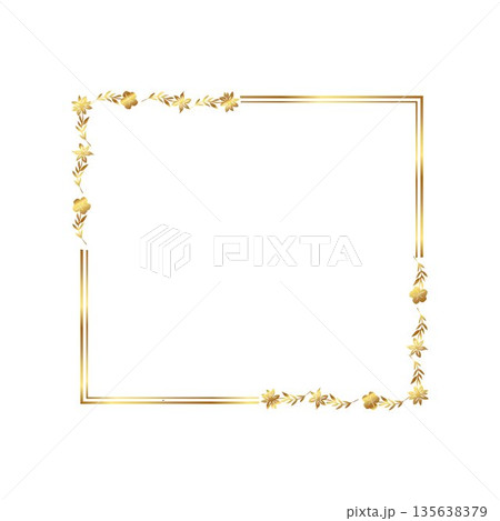 vector illustration Print design floral frame free character vector illustration Print design floral frame free character 135638379