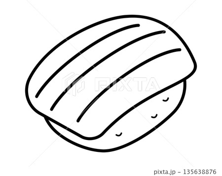 イカの寿司アイコン　モノトーン 135638876