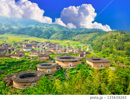 初渓村の福建土楼群の絶景 135639265