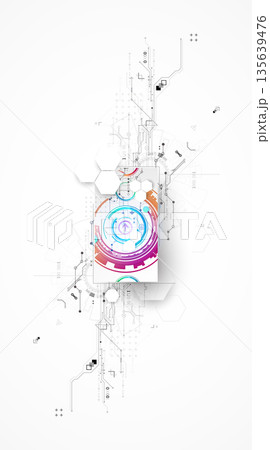 Abstract technology background. Communication concept, futuristic digital innovation background. Vector illustration Abstract technology background. Communication concept, futuristic digital innovation background. Vector illustration 135639476