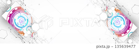 Abstract technology background. Communication concept, futuristic digital innovation background. Vector illustration Abstract technology background. Communication concept, futuristic digital innovation background. Vector illustration 135639477