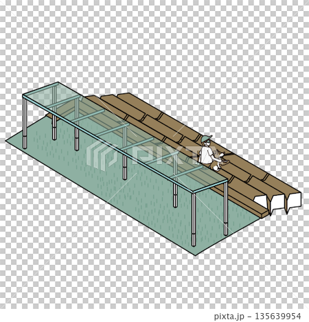 Illustration material of people relaxing in foot baths at tourist facilities and parks Illustration material of people relaxing in foot baths at tourist facilities and parks 135639954