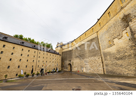 Castle of Sedan, Sedan, Rethel, Ardennes, Grand-Est, France, August, 28th, 2025, Spacious historic 135640104