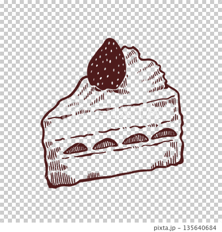 Hand-drawn illustration of shortcake 135640684
