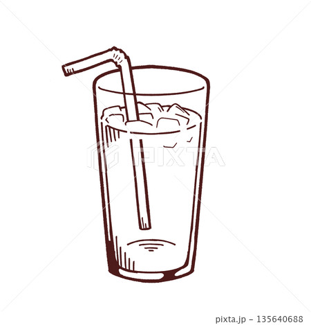 ジュースの手書きイラスト 135640688