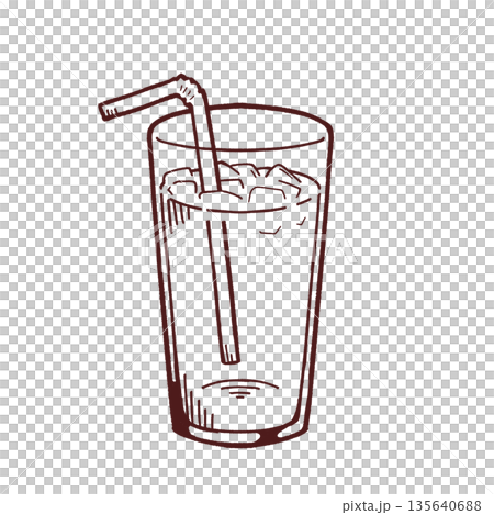 ジュースの手書きイラスト 135640688