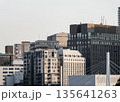 都会の複雑な高層ビル群と橋 - 現代的な背景 135641263