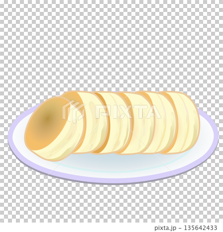 皿に乗った回転焼きのイラスト 135642433