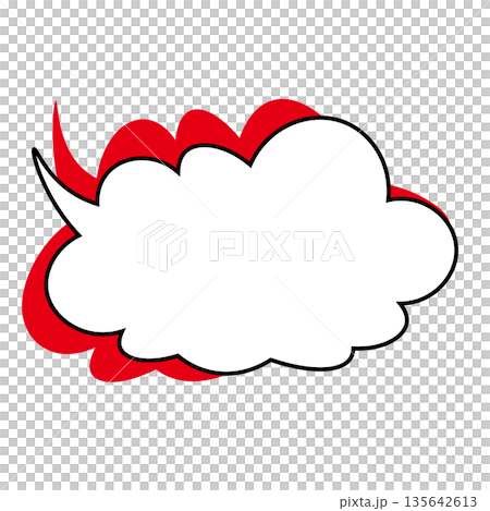 Simple speech bubble illustration - Fluffy Simple speech bubble illustration - Fluffy 135642613