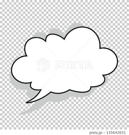 Simple speech bubble illustration - Fluffy Simple speech bubble illustration - Fluffy 135642631