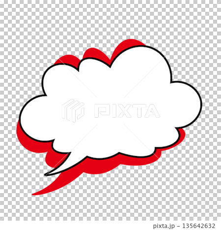 Simple speech bubble illustration - Fluffy Simple speech bubble illustration - Fluffy 135642632