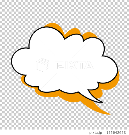 Simple speech bubble illustration - Fluffy 135642638