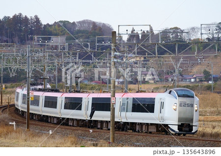 E259系N'EX モノサクカーブ俯瞰 E259系N'EX モノサクカーブ俯瞰 135643896