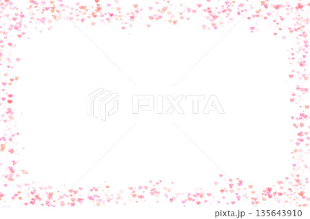 Valentines day.Holiday pink small hearts on blue border 135643910