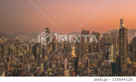 Jan 9 2026 Sham Shui Po Residential Area with Mong Kok Skyline Backdrop 135644120