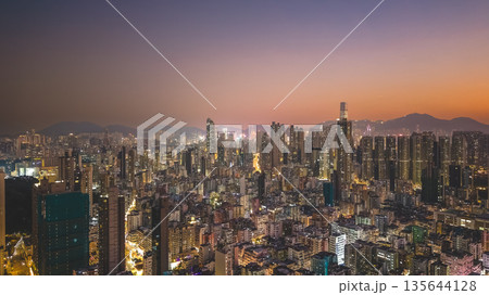 Jan 9 2026 Sham Shui Po Residential Area with Mong Kok Skyline Backdrop 135644128
