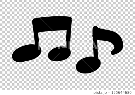 Musical notes melody simple icon set Musical notes melody simple icon set 135644680
