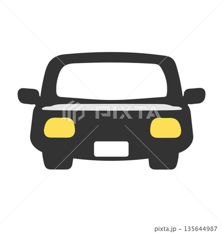 夜間の自家用車のイラスト 135644987