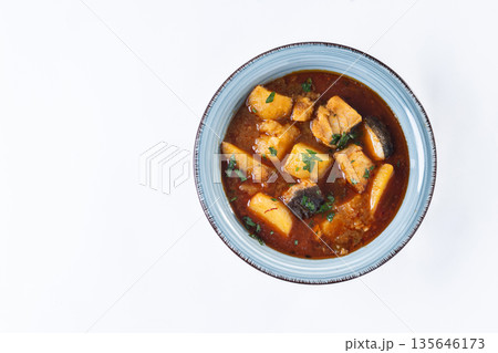 Traditionally prepared cod in Spanish. 135646173