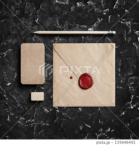 Blank kraft stationery Blank kraft stationery 135646491