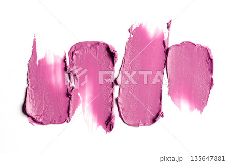 Lipstick sample on a white background Lipstick sample on a white background 135647881