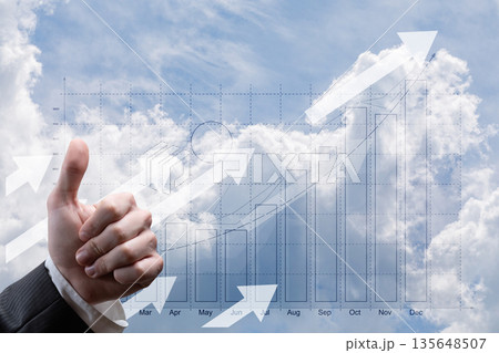 Business growth signs. Business growth signs. 135648507