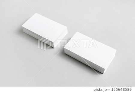 Blank white business cards Blank white business cards 135648589