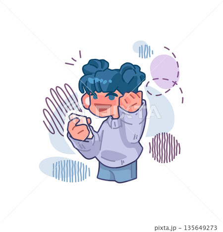 Kawaii Character Reacting To Message 135649273