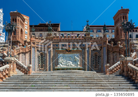 Staircase to Historic Center in Teruel Spain 135650895