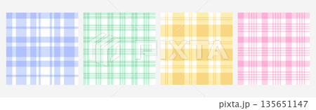 Picnic tablecloth plaid, square gingham seamless patterns or checkered napkins 135651147