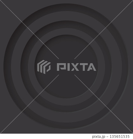 Abstract black background three dimension circle frame paper cut style vector illustration have blank space. Abstract black background three dimension circle frame paper cut style vector illustration have blank space. 135651535
