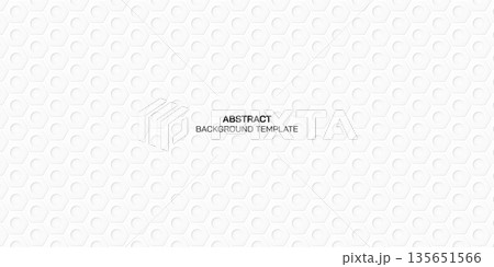Abstract embossed hexagon paper cut style vector illustration background. White honeycomb pattern background. Metallic nut pattern 3D background. Abstract embossed hexagon paper cut style vector illustration background. White honeycomb pattern background. Metallic nut pattern 3D background. 135651566