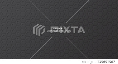 Abstract black embossed hexagon paper cut style vector illustration background. Black honeycomb pattern background. Metallic nut pattern 3D background. Abstract black embossed hexagon paper cut style vector illustration background. Black honeycomb pattern background. Metallic nut pattern 3D background. 135651567