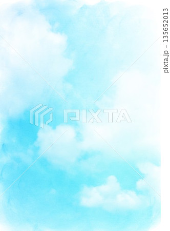 青のパステル画の雲の背景 青のパステル画の雲の背景 135652013