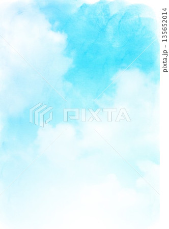 青のパステル画の雲の背景 青のパステル画の雲の背景 135652014